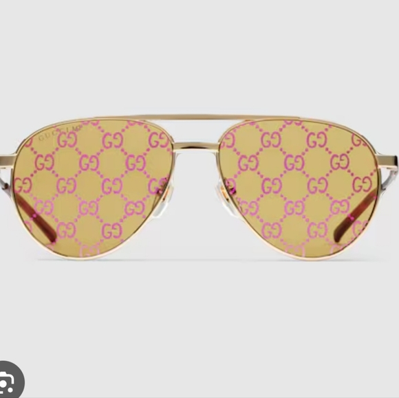 GUCCI AVIATOR GG LOGO GG1679S GOLD UNISEX - Picture 2 of 15